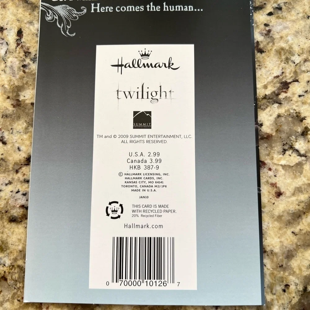 “Twilight” Birthday Card with Stickers by Hallmark